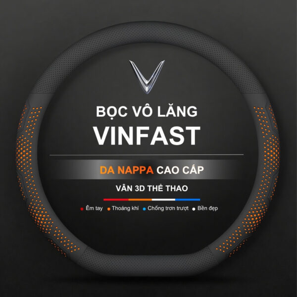 Bọc vô lăng xe VinFast chất liệu Da Nappa cao cấp