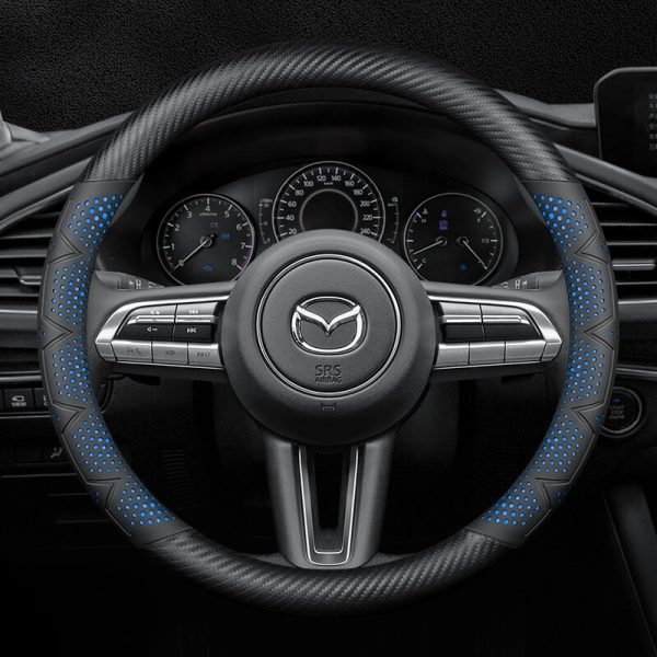 Bọc vô lăng xe Mazda chất liệu Sợi Carbon cao cấp