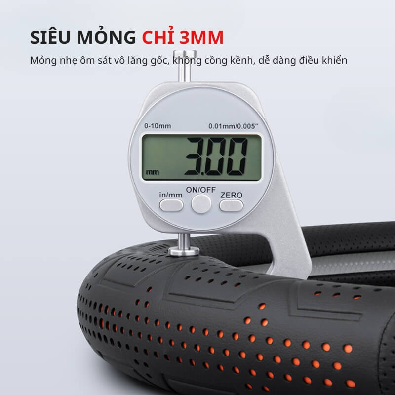 Bọc vô lăng Da Nappa & Sợi Carbon cao cấp