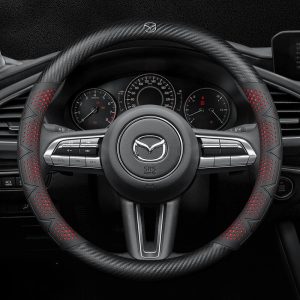 Bọc vô lăng xe Mazda chất liệu Sợi Carbon cao cấp