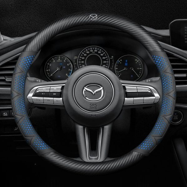 Bọc vô lăng xe Mazda chất liệu Sợi Carbon cao cấp