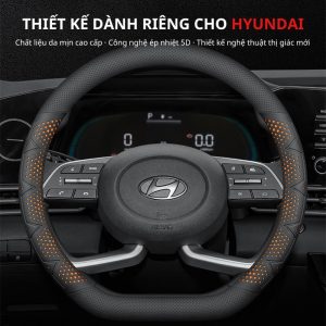 Bọc vô lăng xe Hyundai Da Nappa cao cấp