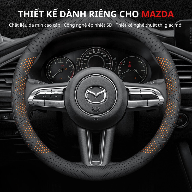 Bọc vô lăng xe Mazda Da Nappa cao cấp