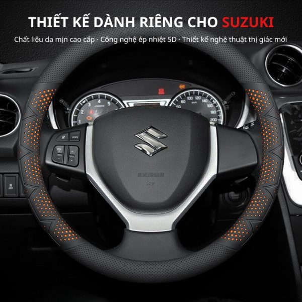 Bọc vô lăng xe Suzuki chất liệu Da Nappa cao cấp