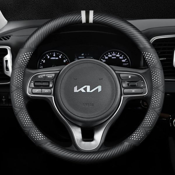 Bọc vô lăng xe KIA chất liệu Carbon cao cấp