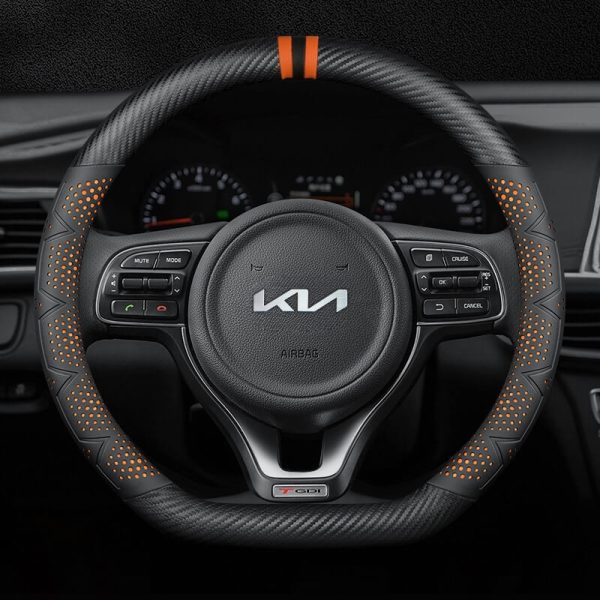 Bọc vô lăng xe KIA chất liệu Carbon cao cấp
