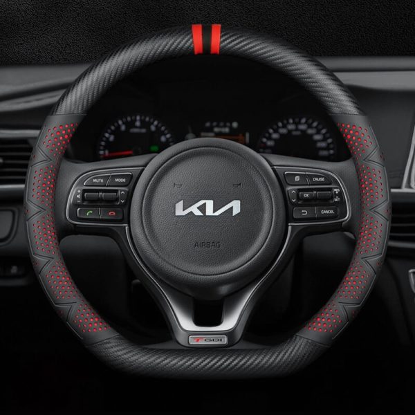 Bọc vô lăng xe KIA chất liệu Carbon cao cấp