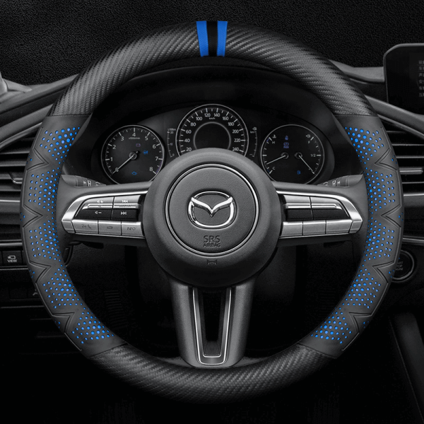 Bọc vô lăng xe Mazda chất liệu Carbon họa tiết 3D sang trọng
