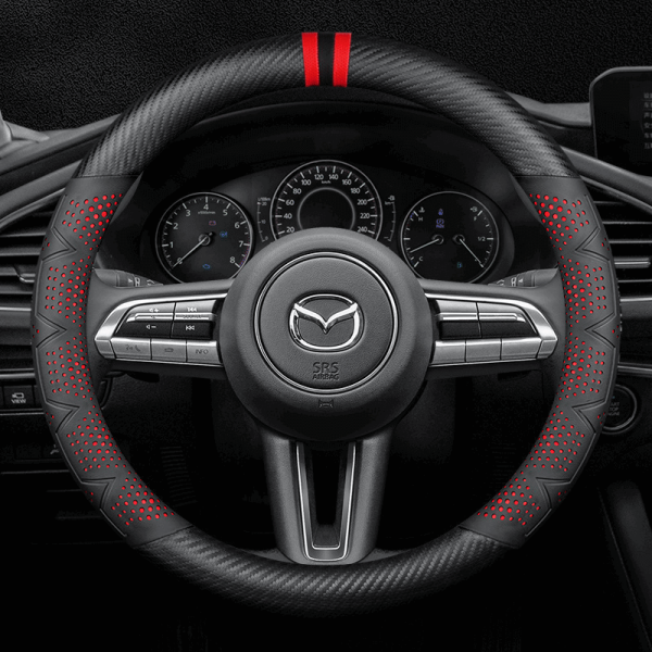 Bọc vô lăng xe Mazda chất liệu Carbon họa tiết 3D sang trọng