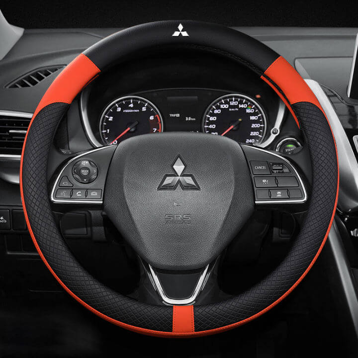 Bọc vô lăng Mitsubishi da PU tổng hợp