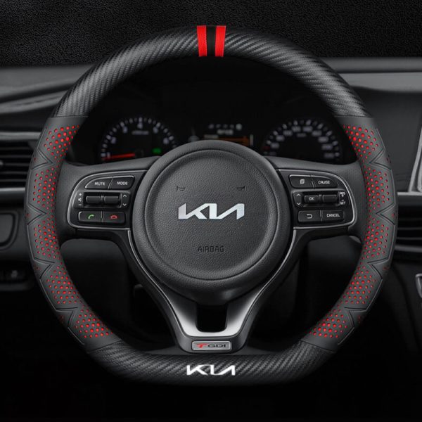 Bọc vô lăng xe KIA chất liệu Carbon cao cấp