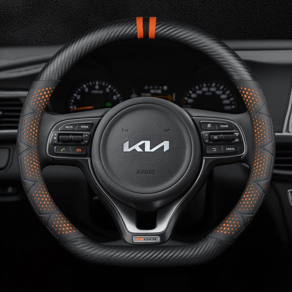 Bọc vô lăng xe KIA chất liệu Carbon cao cấp