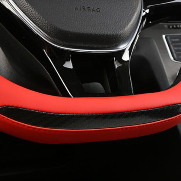 Bọc vô lăng chất liệu silicon 3D sợi carbon vân rồng kiểu mới