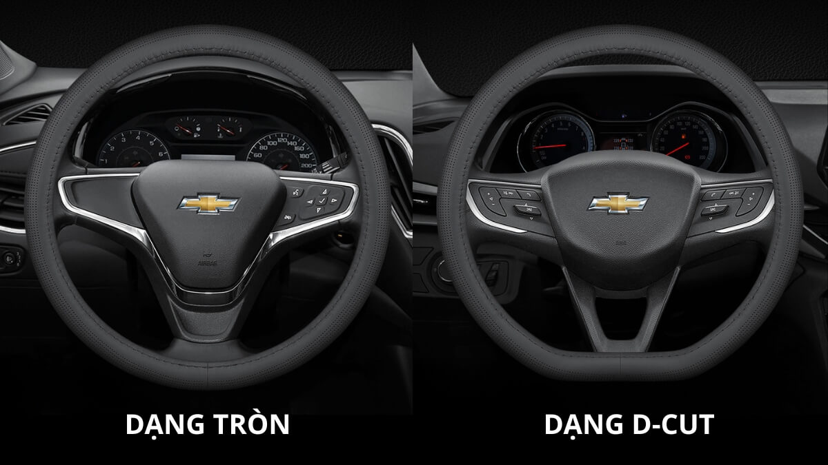 Kích thước và kiểu dáng vô lăng Chevrolet