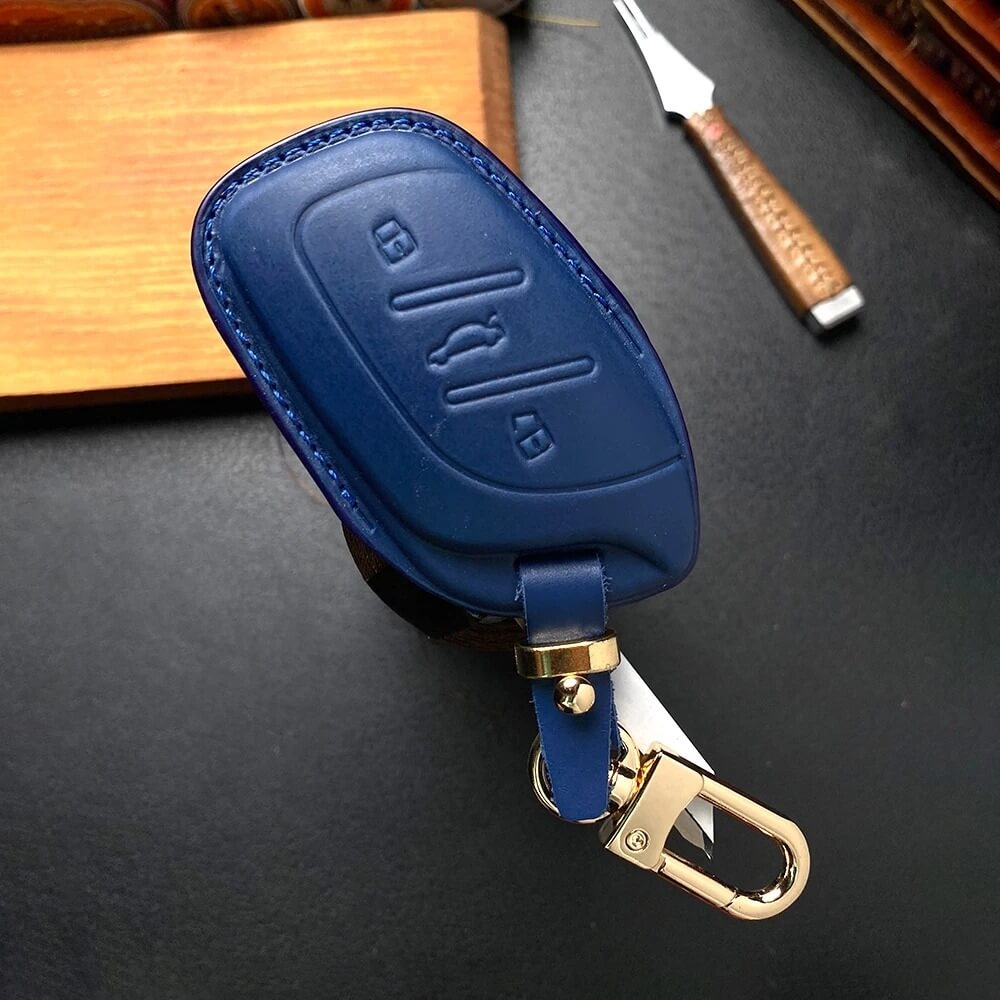 Bao da chìa khóa MG handmade 100% da bò Epsom