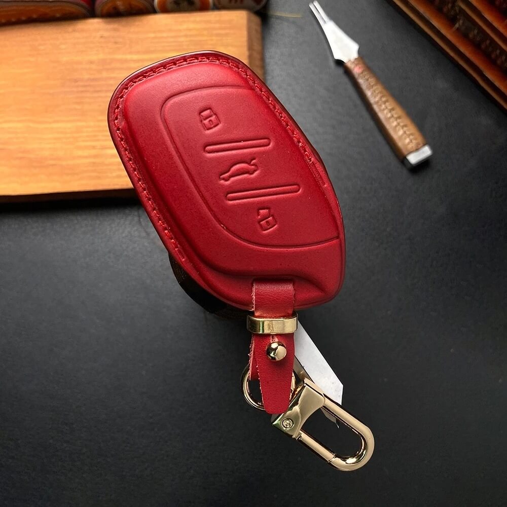 Bao da chìa khóa MG HS da bò thật thủ công