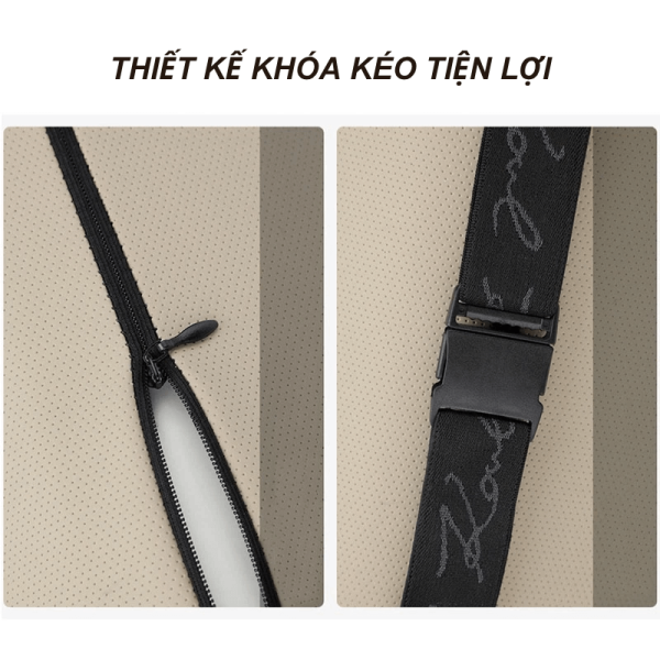 Bộ gối tựa đầu và tựa lưng ô tô cao su non bọc da cao cấp