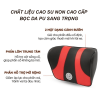 Bộ gối tựa đầu và tựa lưng ô tô cao su non bọc da cao cấp