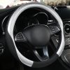 Bọc vô lăng da PU phối sợi Carbon phủ bóng 3D sang trọng