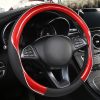 Bọc vô lăng da PU phối sợi Carbon phủ bóng 3D sang trọng