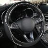 Bọc vô lăng da PU phối sợi Carbon phủ bóng 3D sang trọng