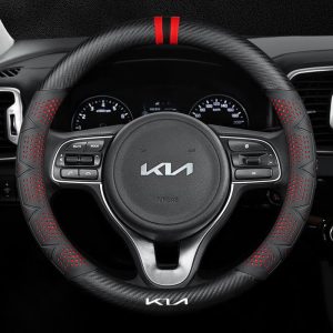 Bọc vô lăng xe KIA chất liệu sợi Carbon cao cấp