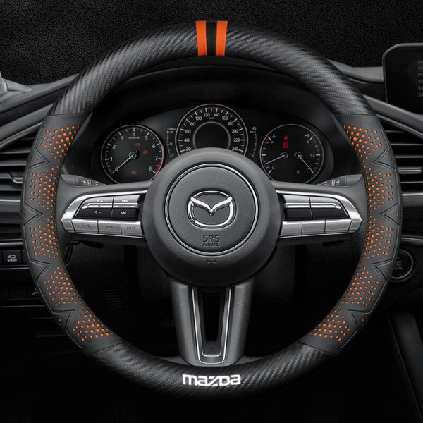 Bọc vô lăng xe Mazda chất liệu sợi Carbon cao cấp
