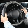 Bọc vô lăng sợi carbon vân gỗ anh đào gân cao su sang trọng