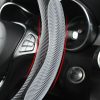 Bọc vô lăng sợi carbon vân gỗ anh đào gân cao su sang trọng