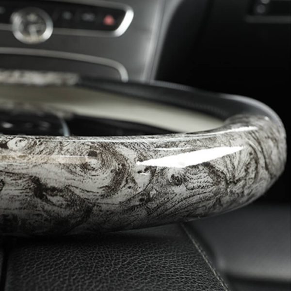 Bọc vô lăng sợi carbon vân gỗ anh đào gân cao su sang trọng