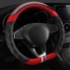 Bọc vô lăng vân Carbon 3 sọc phối da nhiều màu