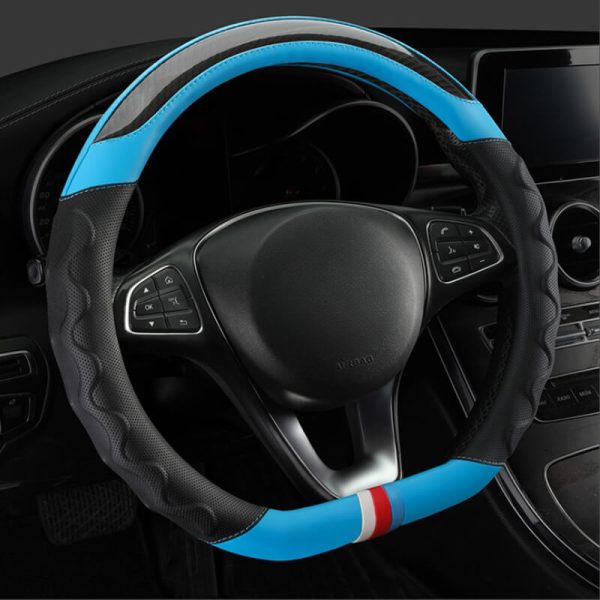 Bọc vô lăng vân Carbon 3 sọc phối da nhiều màu