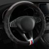 Bọc vô lăng vân Carbon 3 sọc phối da nhiều màu