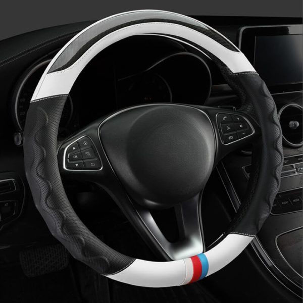 Bọc vô lăng vân Carbon 3 sọc phối da nhiều màu