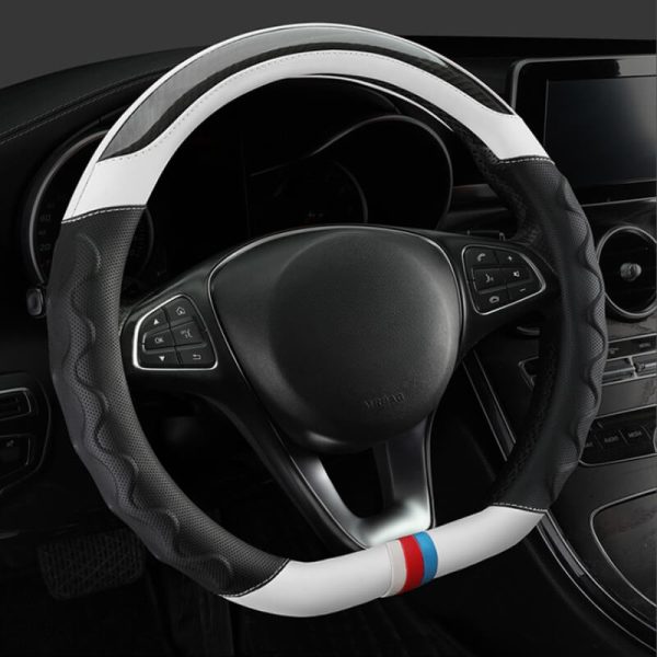Bọc vô lăng vân Carbon 3 sọc phối da nhiều màu
