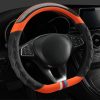 Bọc vô lăng vân Carbon 3 sọc phối da nhiều màu
