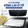 Ô dù che nắng kính lái ô tô phủ bạc cao cấp kiểu dây rút
