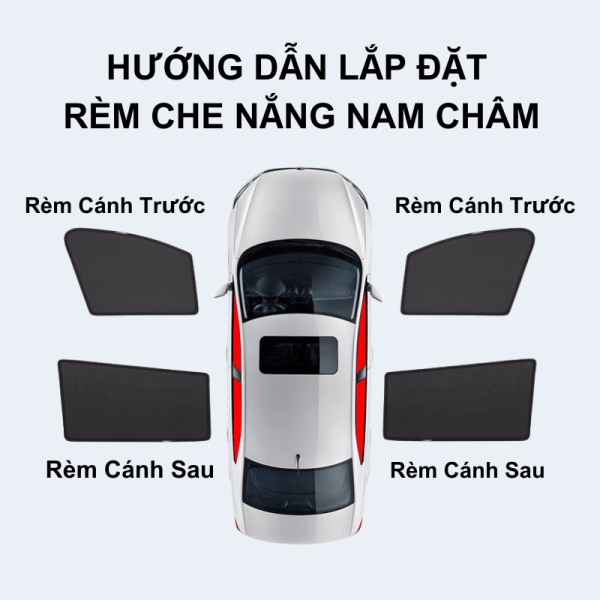 Rèm che nắng ô tô nam châm cao cấp