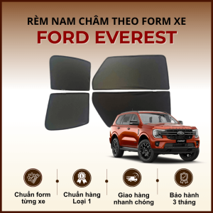 Rèm che nắng ô tô Ford Everest nam châm cao cấp