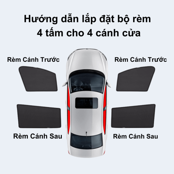 Rèm che nắng ô tô nam châm cao cấp