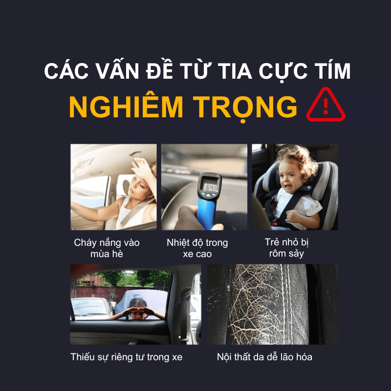 Rèm che nắng ô tô nam châm cao cấp