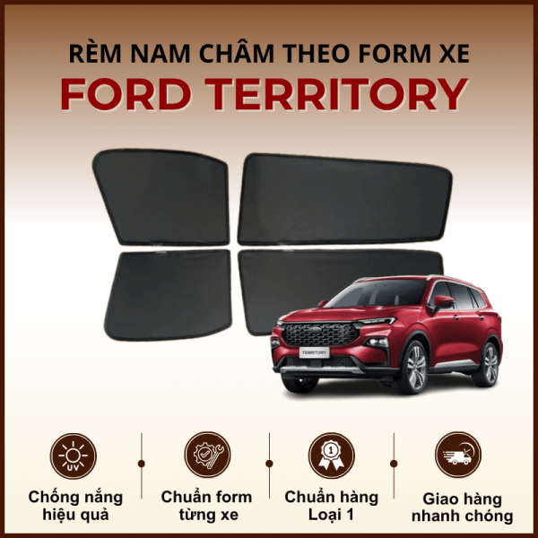 Rèm che nắng nam châm ô tô Ford Territory cao cấp