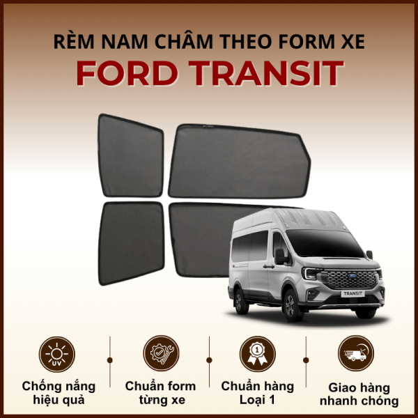 Rèm che nắng nam châm ô tô Ford Transit cao cấp