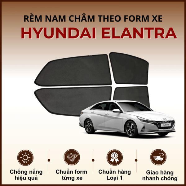 Rèm che nắng nam châm ô tô Hyundai Elantra cao cấp