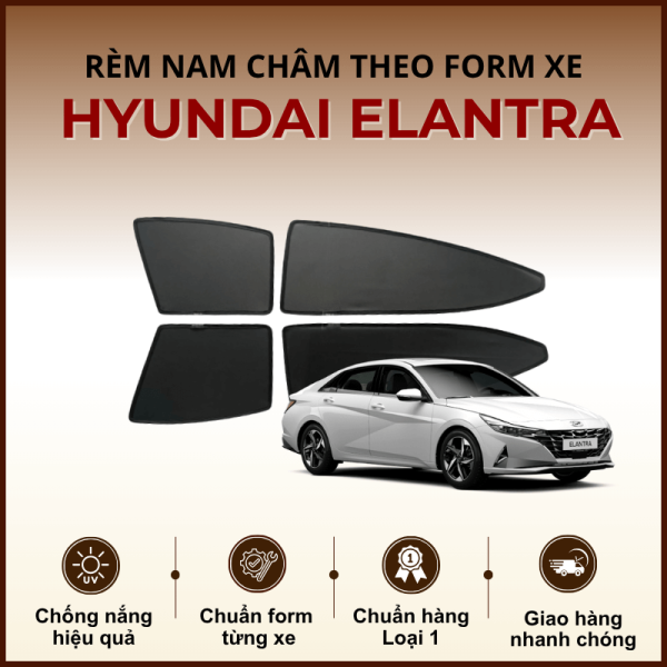 Rèm che nắng nam châm ô tô Hyundai Elantra cao cấp