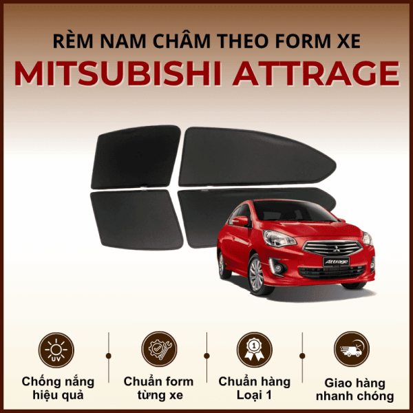 Rèm che nắng nam châm ô tô Mitsubishi Attrage cao cấp