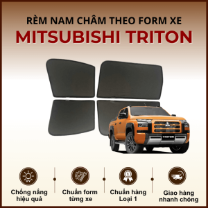 Rèm che nắng nam châm ô tô Mitsubishi Triton cao cấp