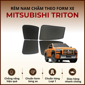 Rèm che nắng nam châm ô tô Mitsubishi Triton cao cấp