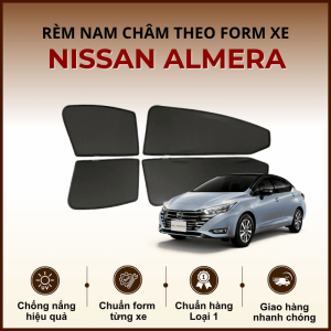 Rèm che nắng nam châm ô tô Nissan Almera cao cấp
