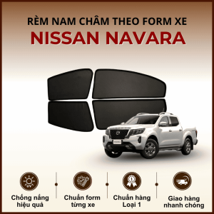 Rèm che nắng nam châm ô tô Nissan Navara cao cấp